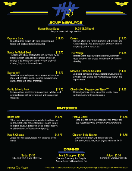 Lunch Menu Front