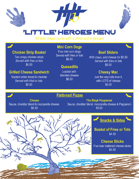 heroes kids menu